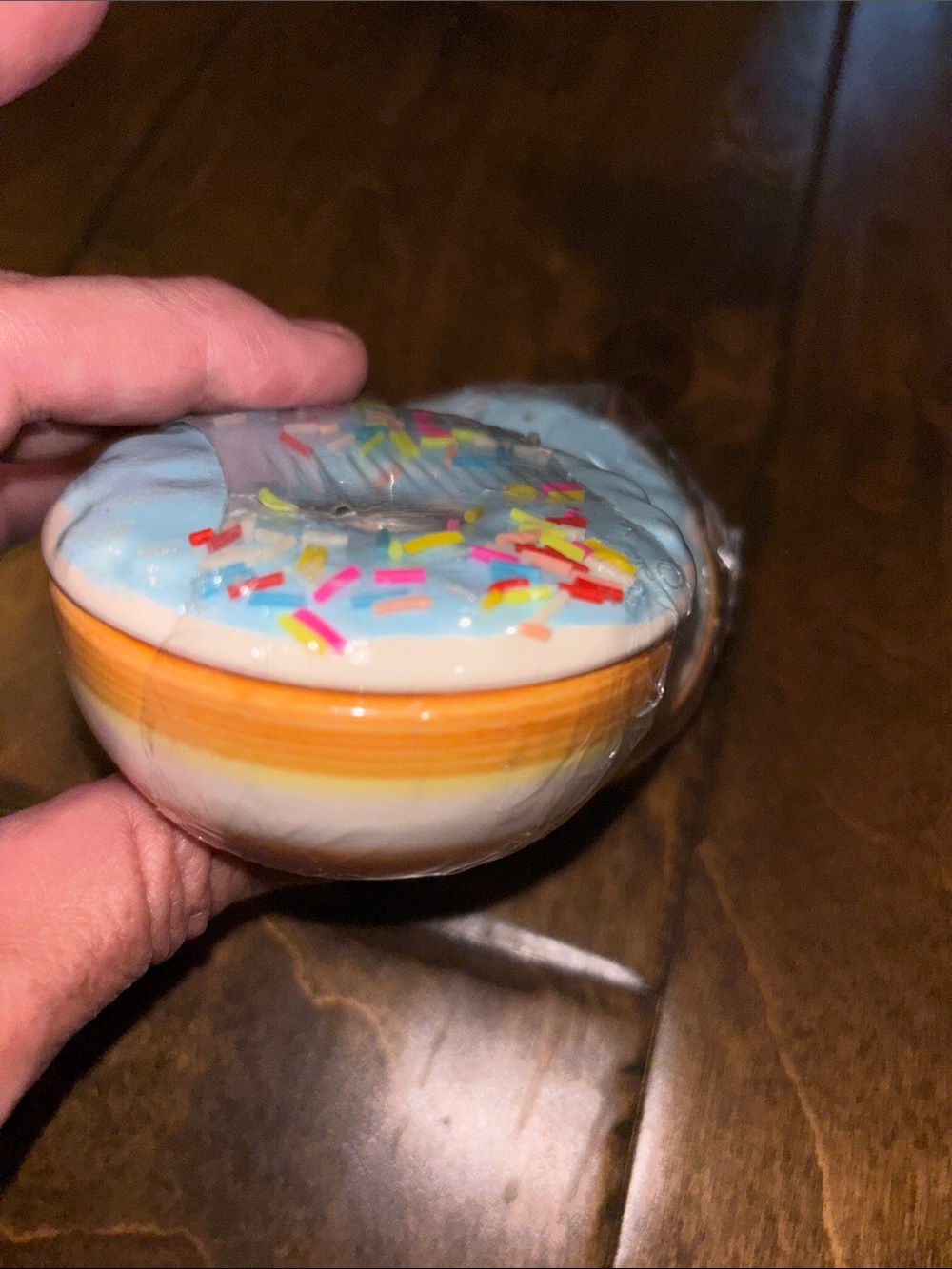 Set of 2 Ceramic Donut Trinket Trays in Light Blue - Picture 4 of 6